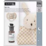 Suavinex Set Nuit & Jour Lapin Sucette + Huile Massage + Doudou