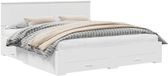 vidaXL Bedframe met lade en hoofdeinde Wit 180 x 200 cm Bewerkt hout