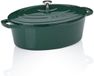 Kela Gietijzeren braadpan met deksel Calido, ovaal, smaragdgroen, 33 x 26 x 12 cm, 6 l