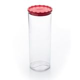 Ecoplast Voorraaddoos Corolla extra groot, kunststof met deksel, luchtdichte container voor levensmiddelen, terracotta en wit, 40 cm