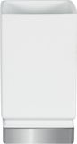 Spirella Tandenborstelhouder Porselein – Tumbler Badkamer Beker Wit en Zilver – 7 x 6,5 x 12 cm
