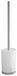 Gedy Petunia toiletborstel, keramiek en roestvrij staal, wit, 9 x 9 x 44,8