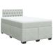 vidaXL Boxspringbed met matras, fluweel, lichtgrijs, 120x200 cm