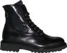 Durea 9769 Veterboots Zwart Leer Dames Wijdte G