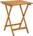 Acacia table de jardin pliable 60x60x75 cm