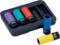BAHCO Slagmoerdoppen set lang 5-delig 17/19/21/22/24 mm BWSS12P5