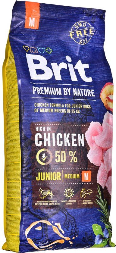 Brit Premium by Nature Junior M - 15 kg