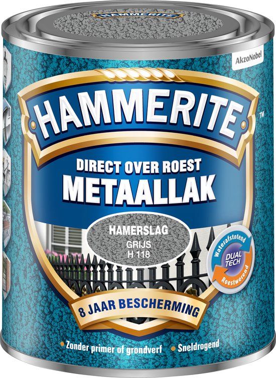 Hammerite Hamerslag Grijs H118 750ML