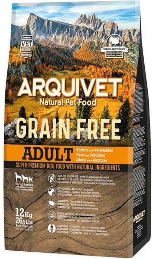 Arquivet Graanvrij Adult Kalkoen Hondenvoer 12 kg