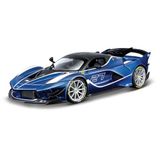 Bburago Ferrari FXX-K EVO: modelauto op schaal 1:18, Ferrari Race & Play-serie, deuren, kofferbak en motorkap beweegbaar, blauw (18-16012B)