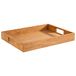 APS 761 dienblad van geolied eikenhout, 45 x 35 x 6 cm, met 2 handgrepen