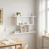 vidaXL Wandplank Wit 80 x 15 x 50,5 cm Bewerkt hout