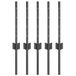 vidaXL - Ingegraven hekpalen - 5 stuks - Grijs - 80 cm - Gepoedercoat staal