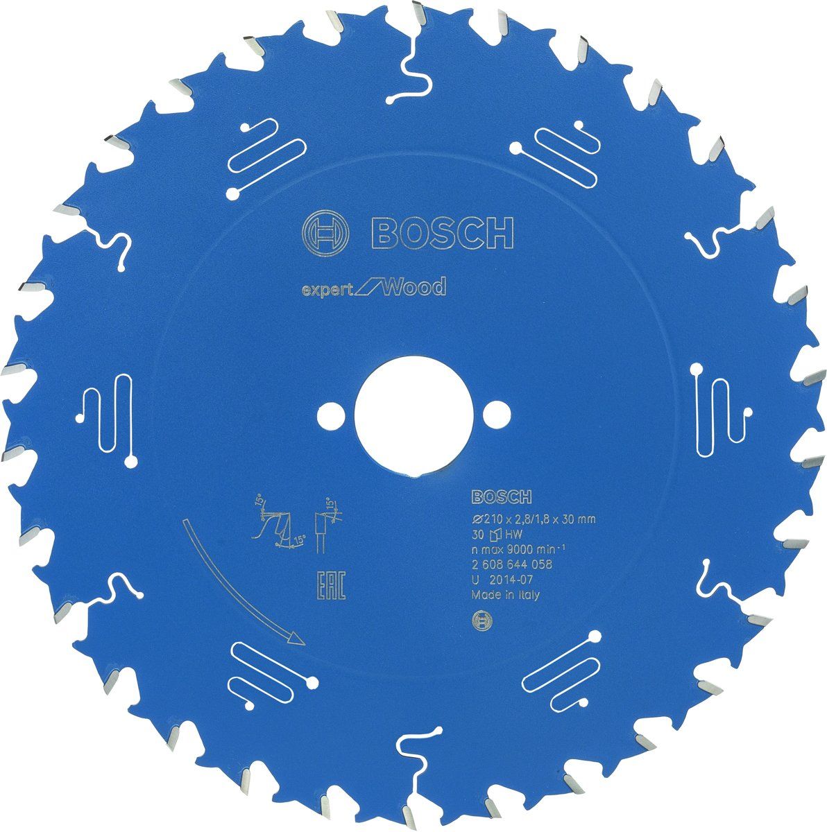 Bosch Cirkelzaagblad Expert for Wood 210 x 30 x 2,8 mm 30