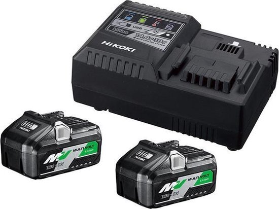 Hikoki HiKOKI UC18YSL3WFZ BoosterPack - 2 x BSL36B18 Multivolt Accu 36V 4.0Ah/ 18V 8,0Ah Li-Ion + UC18YSL3 Snellader