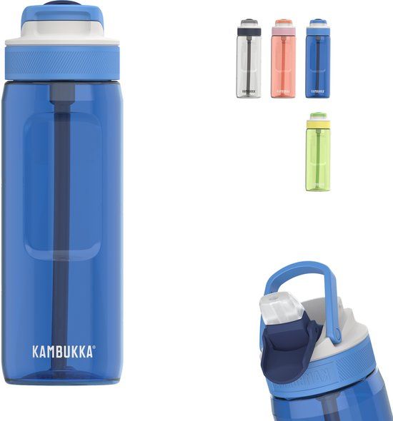 Kambukka Lagoon Drinkfles - Crisp Blue - 750ml - Met Rietje