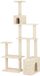 vidaXL Arbre à chat avec poteaux à gratter en sisal Crème 177,5 cm