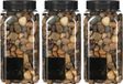 Mica Decorations decoratie stenen - 3x - 650ml - donkerbruin mix - hobby steentjes - sier stenen