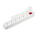 Velamp multit-i-s60 meervoudige stekkerdoos, schakelaar, 6-voudige schuko, wit