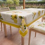 PETTI Artigiani Italiani - Vlekafstotend rechthoekig tafelkleed voor keuken, design citroen_02 x 12 plaatsen (140 x 240 cm), 100% Made in Italy