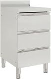 vidaXL Commerciële keukenkast met 3 lades 50x60x96 cm
