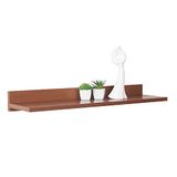 RICOO Wandrek, 69 x 8 x 19 cm, zwevende plank, rustiek bruin eiken WM055-ER