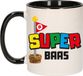 Bellatio Decorations Cadeau koffie/thee mok voor Baas - zwart - super Baas - 300 ml
