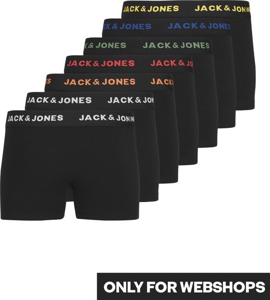 JACK&amp;JONES JUNIOR JACBASIC TRUNKS 7 PACK NOOS JNR Jongens Onderbroek - Maat 164