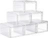 Sans marque Organiseur de chaussures avec portes transparentes - set de 6 pièces, 27x34,5x19 cm, blanc