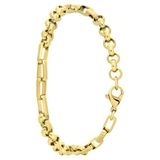 Lucardi Dames Plated armband Angeline - Staal - Armband - Cadeau - 20 cm - Goudkleurig