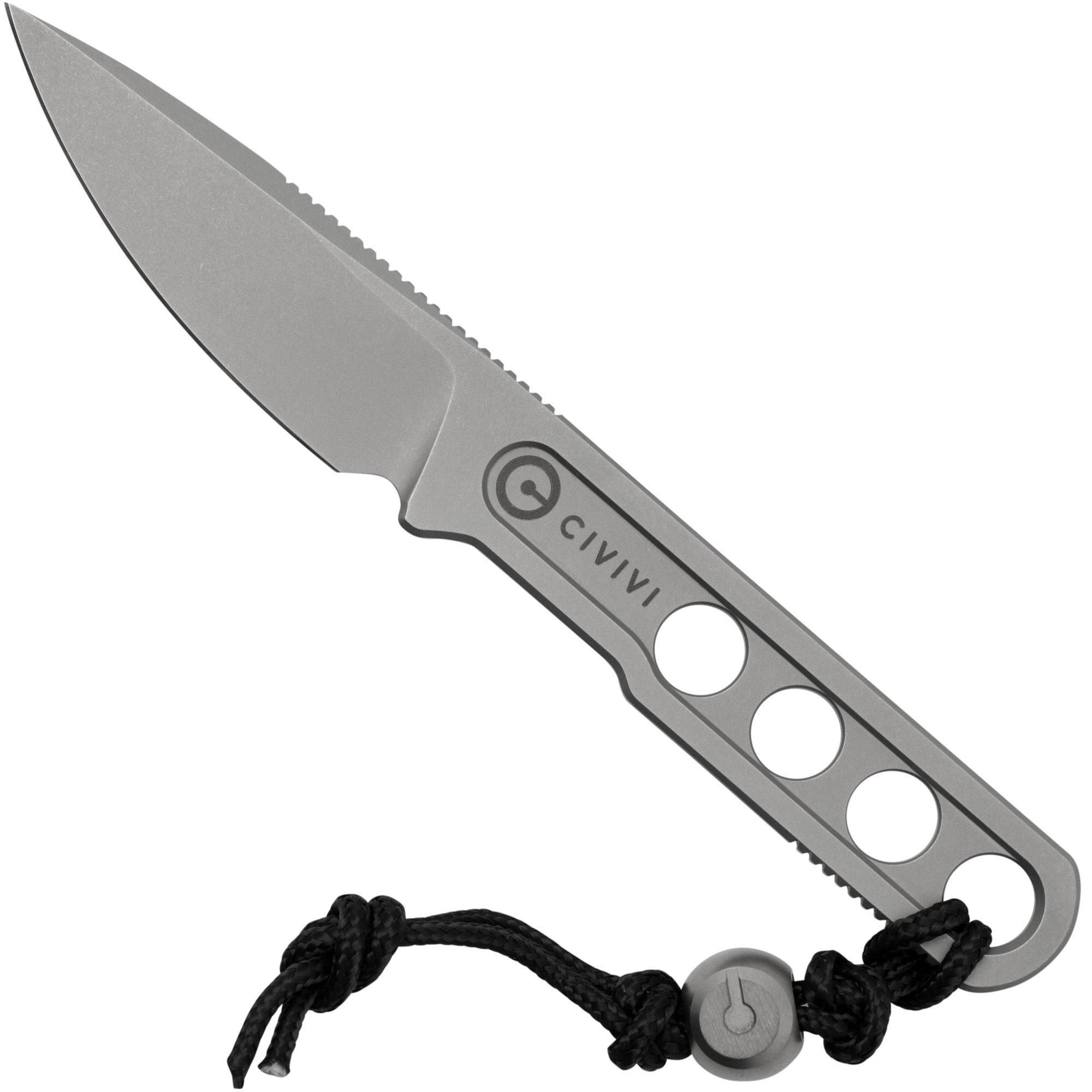 Civivi Circulus C22012-2 - Stonewashed 10Cr15CoMoV Neck Knife - Ostap Hel Design