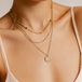 Hey Happiness Laagjes Cirkel – Layer Ketting Set Dames Roestvrij Staal 18K Verguld – Set van 2 – Verstelbaar – Goud