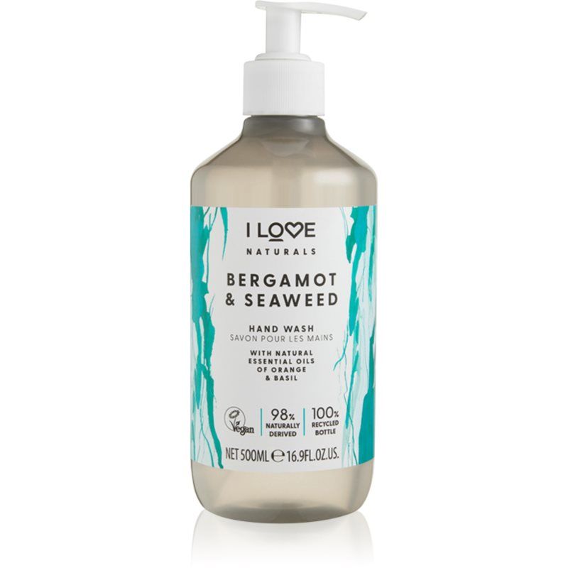 I LOVE COSMETICS Naturals Hand Wash Bergamot & Seaweed 500ml
