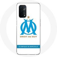 Maniacase Case voor Oppo A74 Olympique de Marseille Logo witte achtergrond