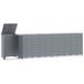 VidaXL Box à poubelles pour 6 conteneurs, gris, 414x79x117 cm, acier