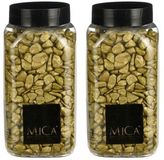 Mica Decorations decoratie steentjes - Goudkleurig - Steen - 1 kilo