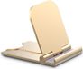 Support de bureau réglable universel sans marque pour smartphone - tablette - GSM - mobile doré
