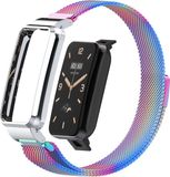By Qubix Qubix Milanese Loop Bandje met Case - Multicolor - Geschikt voor Xiaomi Smart Band 7 Pro / Mi Band 7 Pro