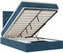 vidaXL Lit plateforme avec matelas et LED - 120x200cm - Velours bleu foncé