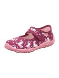 SUPERFIT Huisschoenen 'Bonny' pink / kersrood / wit