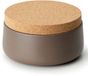 Continenta pot en céramique avec couvercle en liège, taupe mat, Ø 20 x 12 cm