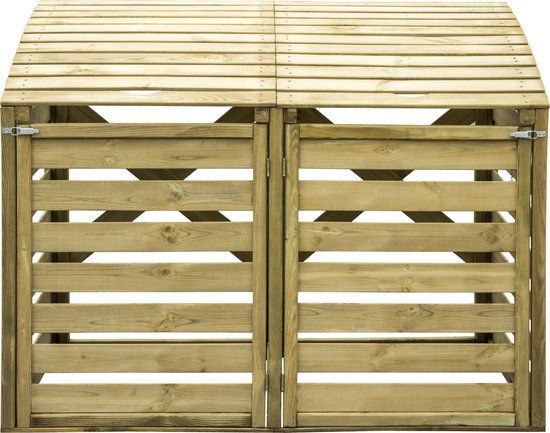 Intergard Kliko ombouw container ombouw klikoberging klikokast containerberging dubbel 156x122x92cm groen