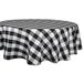 DII Buffalo Check Collection, klassiek boerderijtafelkleed, 177,8 cm rond, zwart en wit