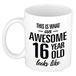 Bellatio Decorations This is what an awesome 16 year old looks like - cadeau koffiemok - beker - 300 ml - verjaardag 16 jaar - kado mok / beker