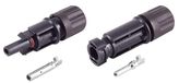 1x PV4 1x - PV4 stekker/stopcontactset 2,5-6 mm², IP68, 1500V voor fotovoltaïsche systemen, krimpcontact, zwart, IEC 62852 gecertificeerd
