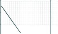 vidaXL Euro-hek - met grondbevestiging - 25 x 1,2 m - PVC-Coated Staal - Groen