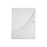 Zer0bed, Hoeslaken voor tweepersoonsbed, effen, 100% katoen, maxi-hoek 30 cm, wit, 180 x 200 cm