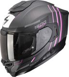 Scorpion EXO-1500 Carbon Zity Matt Black Pink Integraalhelm Maat XS
