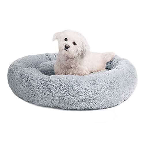 YABAISHI Rotonda van de hond voor de kat, winter, Caldo Sleeping Lounger Mat Welp Kenel Mol van het huisdier Bed wasbaar in de wasmachine, 90cm diameter, Grijs