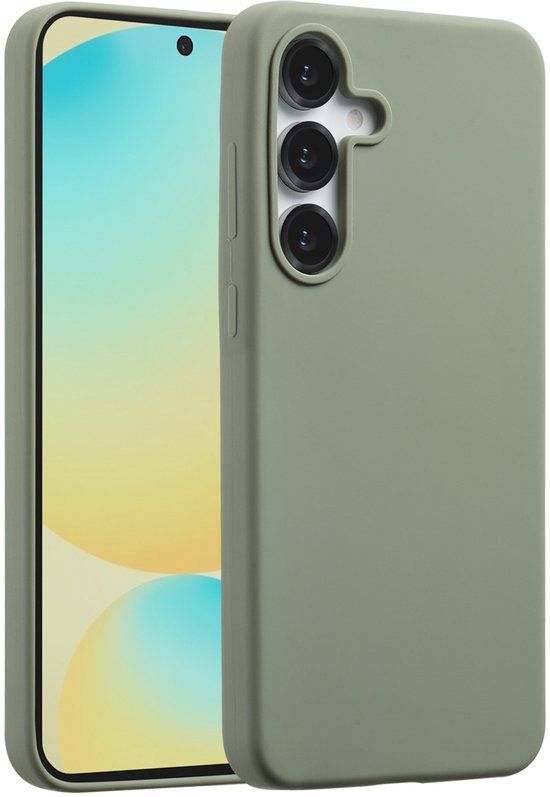 Accezz Liquid Silicone Backcover met MagSafe voor de Samsung Galaxy S25 FE - Cooper Green